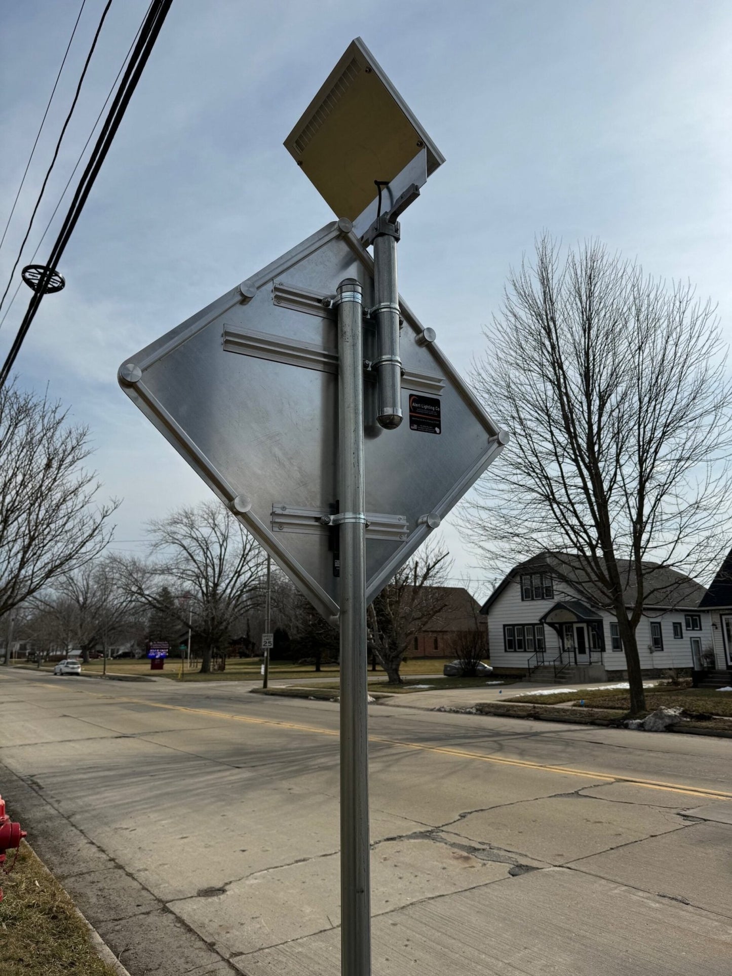 Pedestrian Crossing Sign Blinking LED Sign - Alert Lighting Co